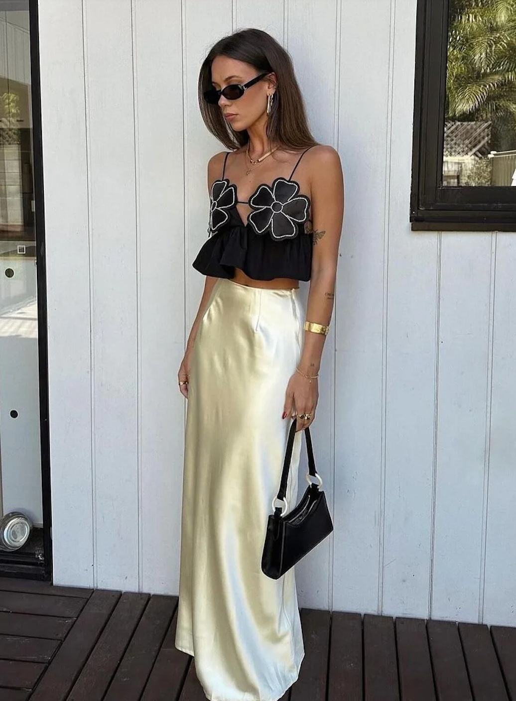 Lyreli™ - Rhinestone Studded Crop Top