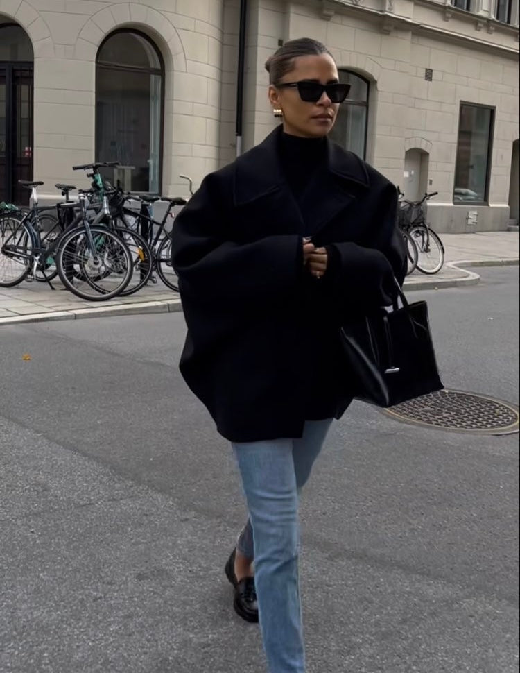 Lyreli™ - Oversized Buttoned Coat With Pockets