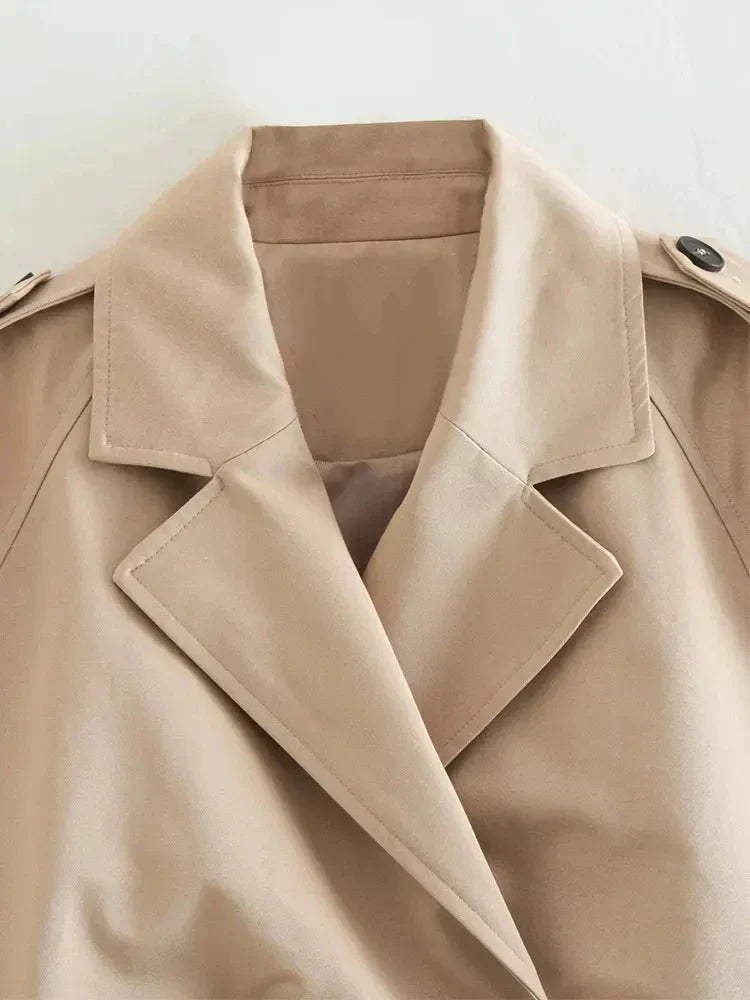 Lyreli™ - Cropped Belt Jacket