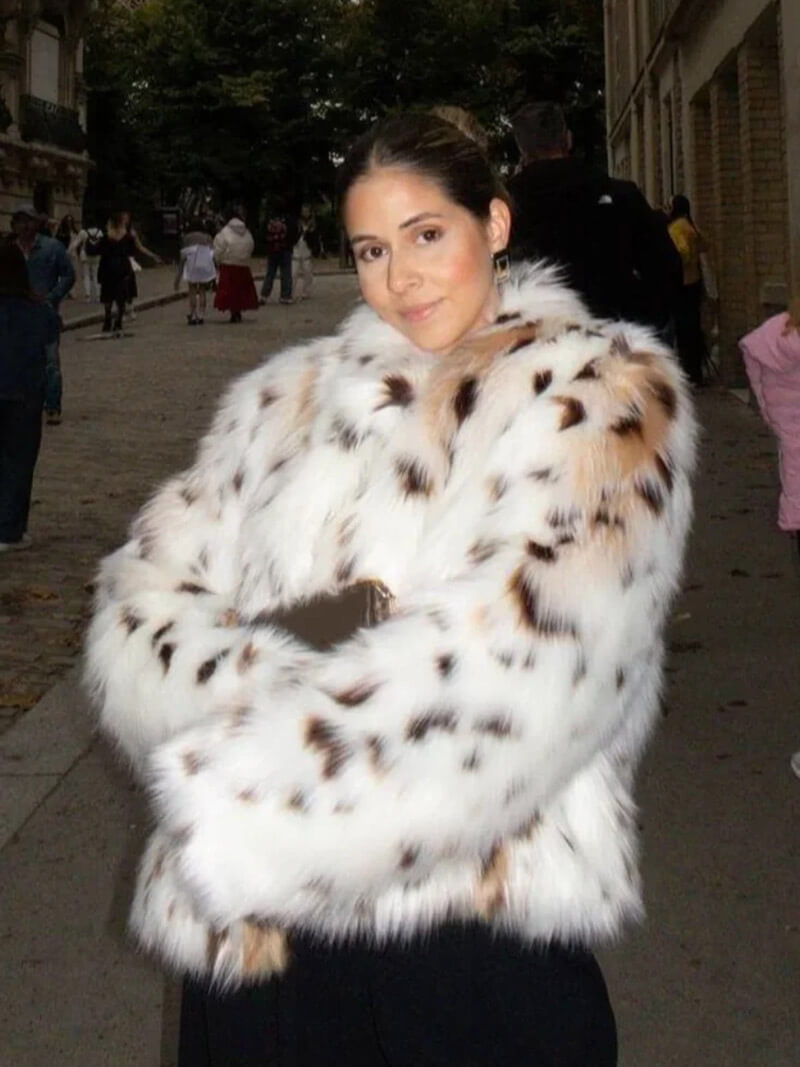 Lyreli™ - Leopard Print Fur Jacket