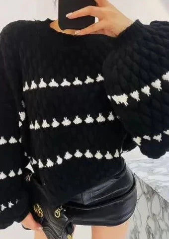 Lyreli™ - Puff Sleeves Pull-Over Sweater