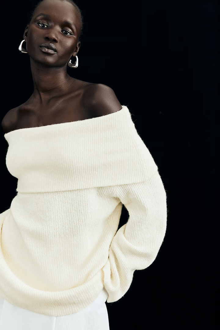 Lyreli™ - Off-Shoulder Layered Knitted Top