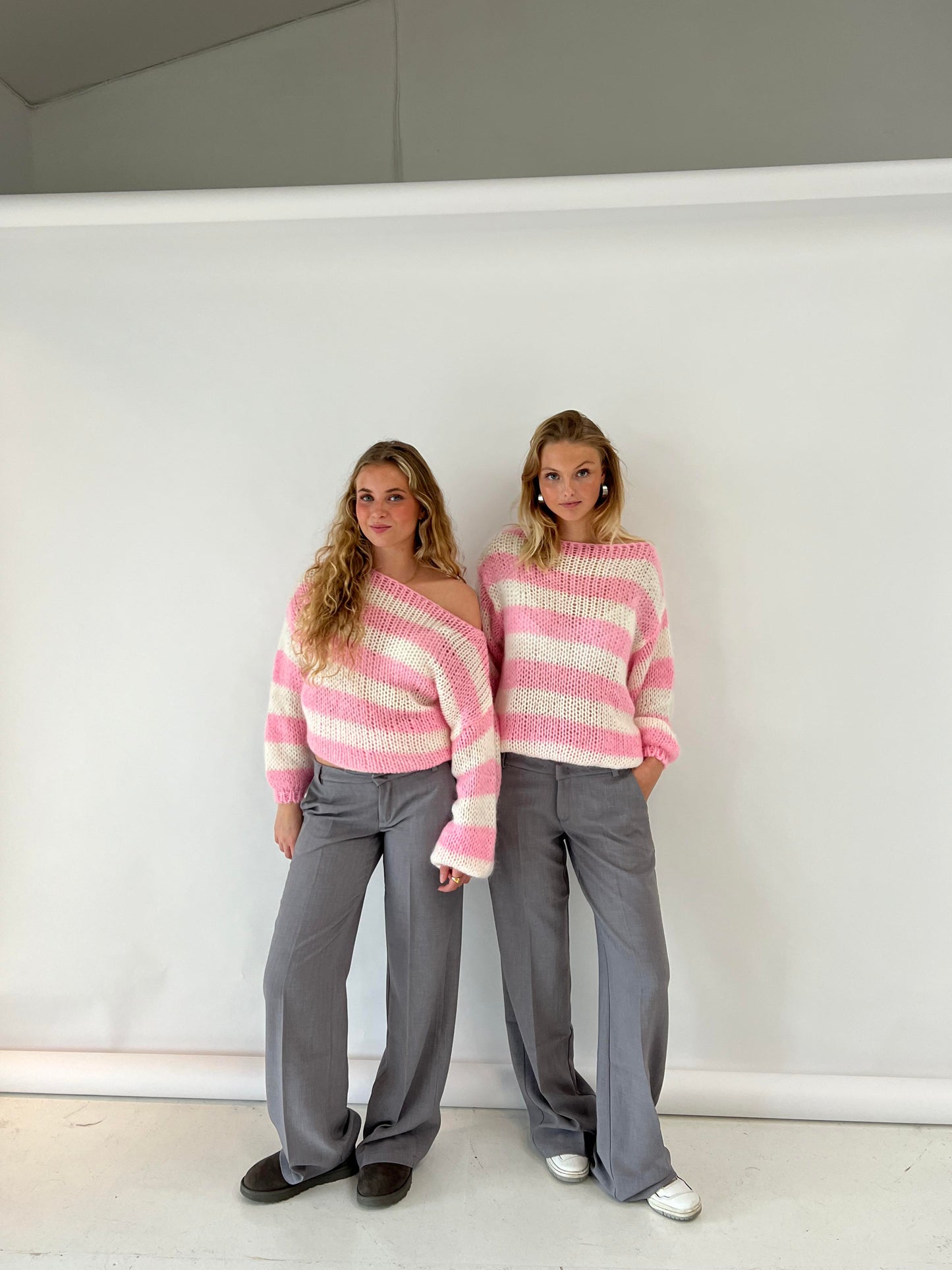 Lyreli™ - Contrast Stripped Loose-Fit Sweater