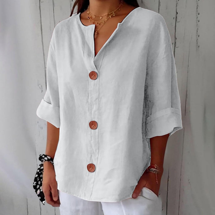Lyreli™ | Elegant Linen Blouse