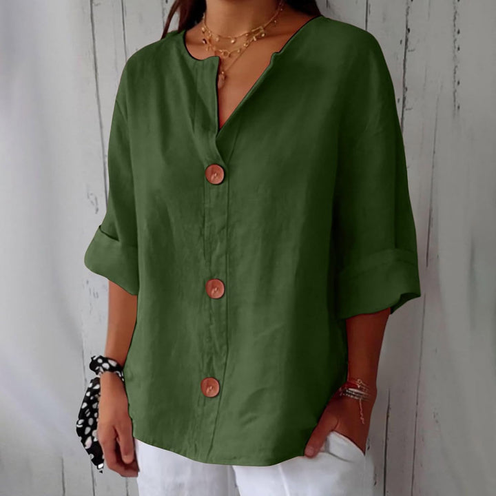 Lyreli™ | Elegant Linen Blouse