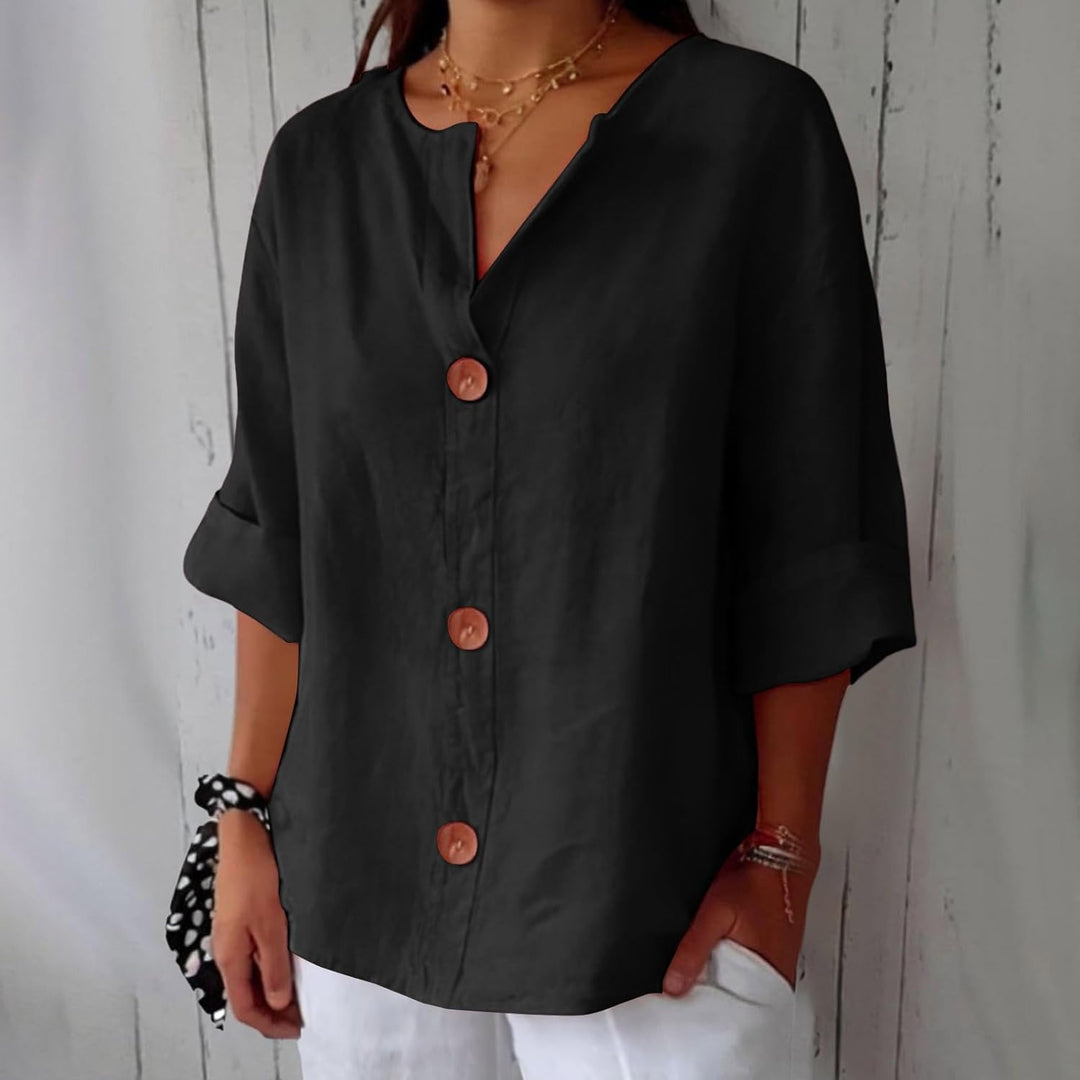 Lyreli™ | Elegant Linen Blouse