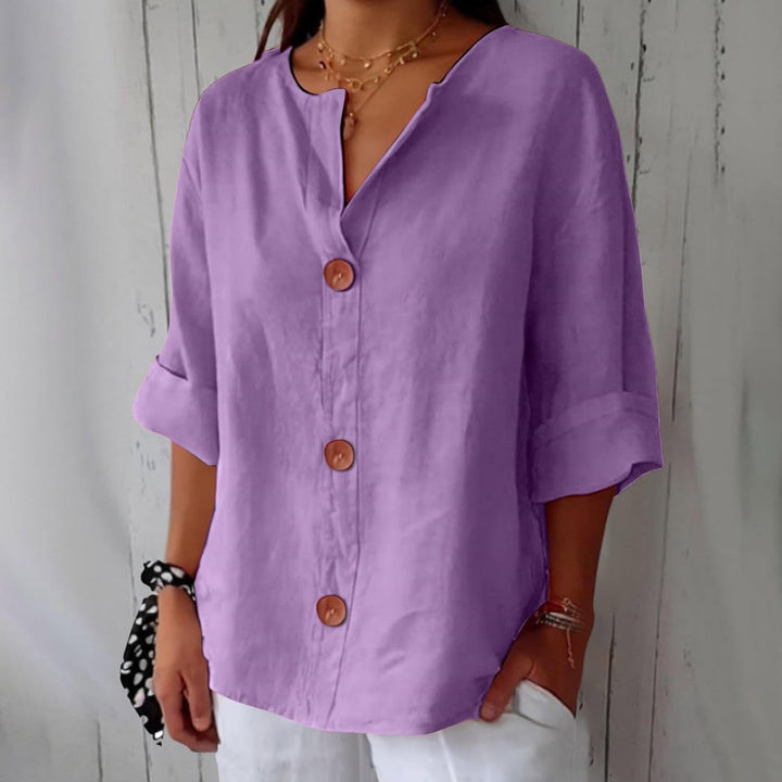 Lyreli™ | Elegant Linen Blouse