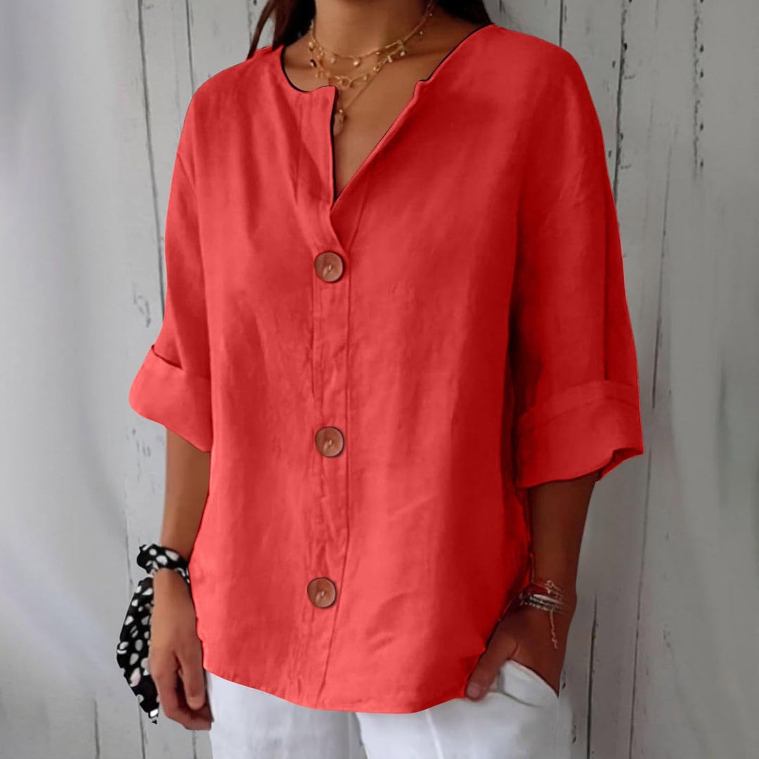 Lyreli™ | Elegant Linen Blouse