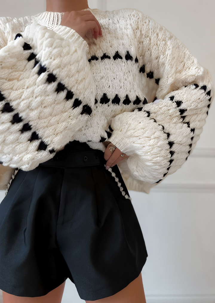 Lyreli™ - Puff Sleeves Pull-Over Sweater