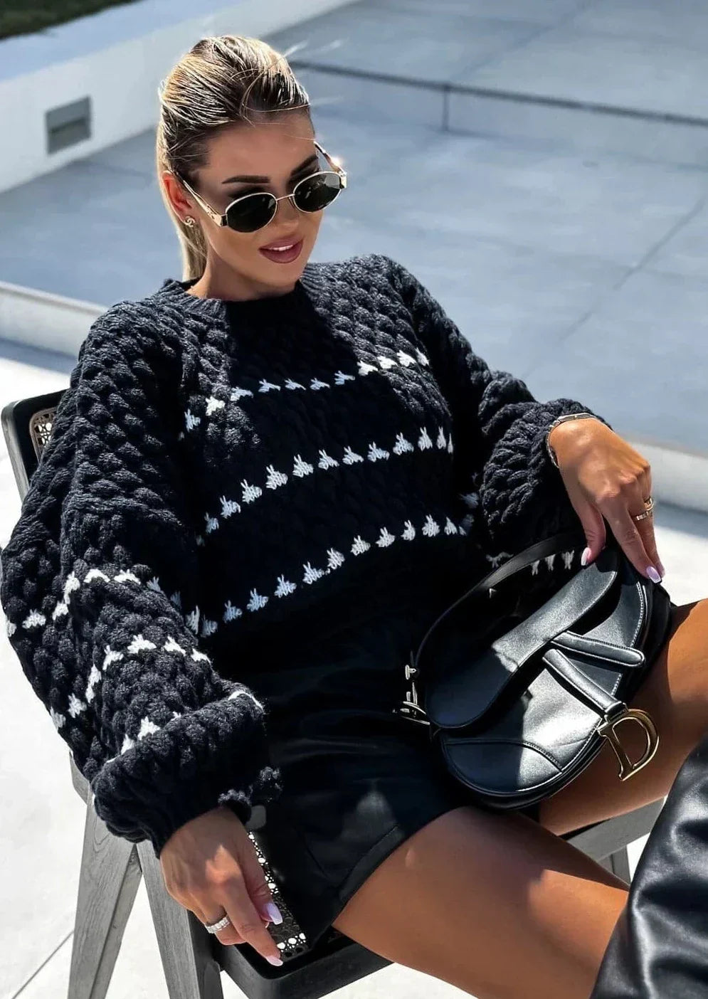 Lyreli™ - Puff Sleeves Pull-Over Sweater