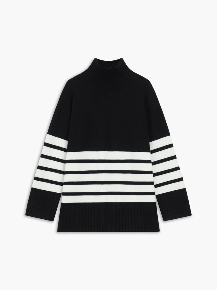 Lyreli™ - Long Striped Knitted Sweater