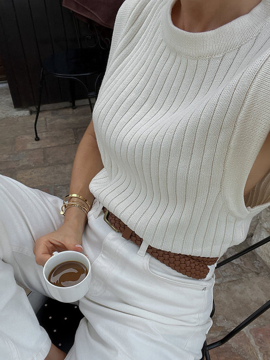 Lyreli™ - Sleeveless Round Neck Sweater
