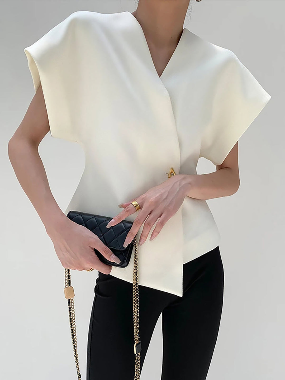 Lyreli™ - V-Neck Asymmetric Top