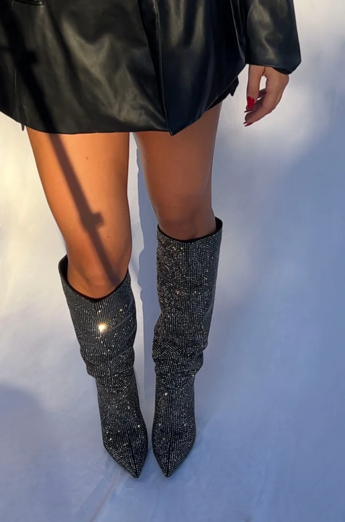 Lyreli™ - Stunning  Sparkle Pencil Heel Boots