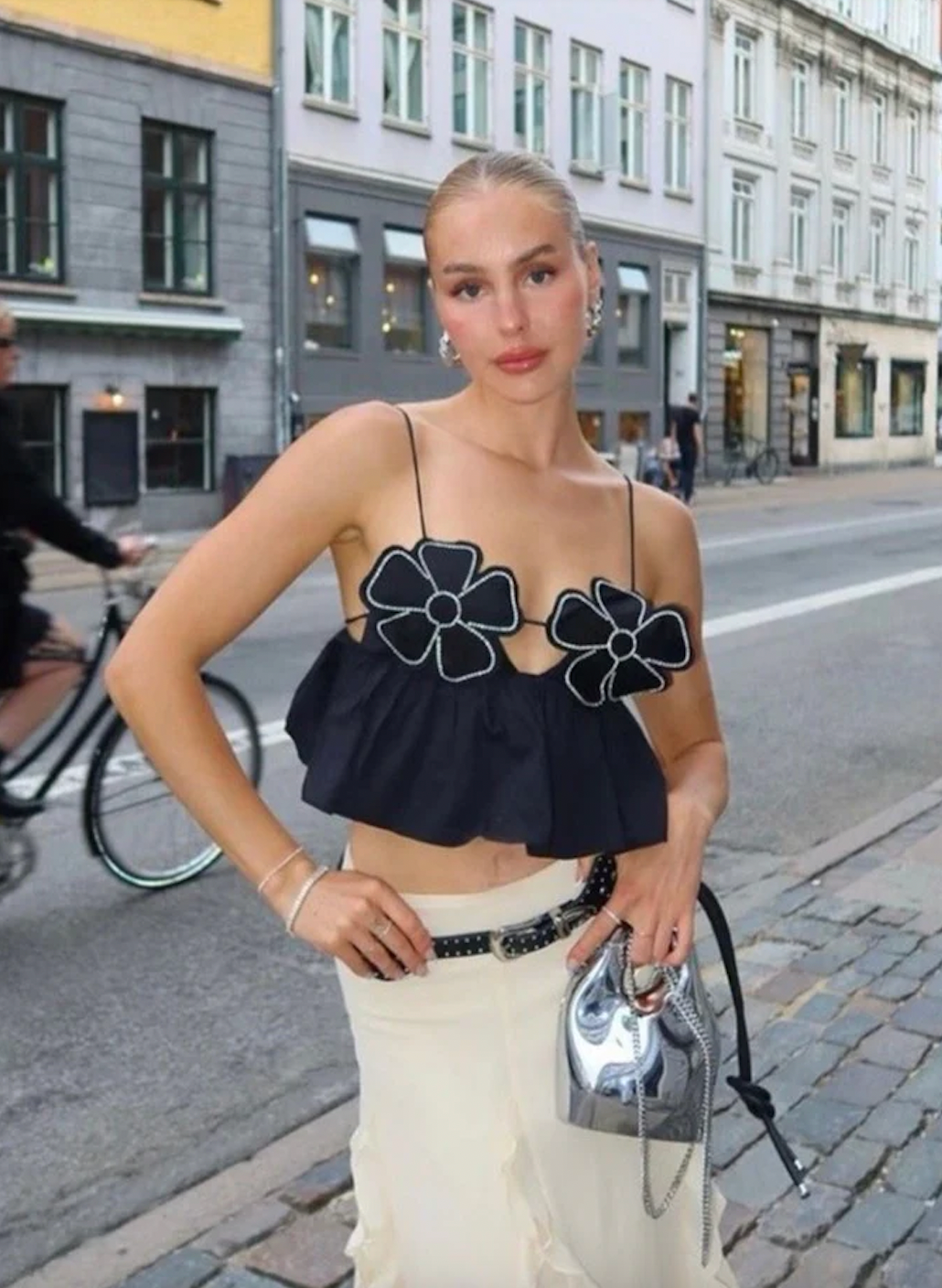 Lyreli™ - Rhinestone Studded Crop Top