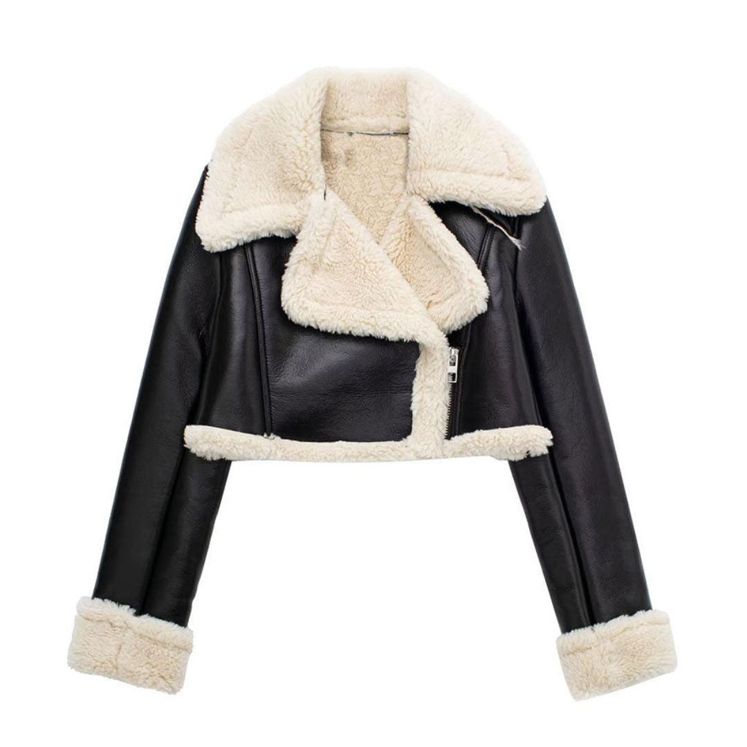 Lyreli™ - Fur-Neck Cropped Jacket