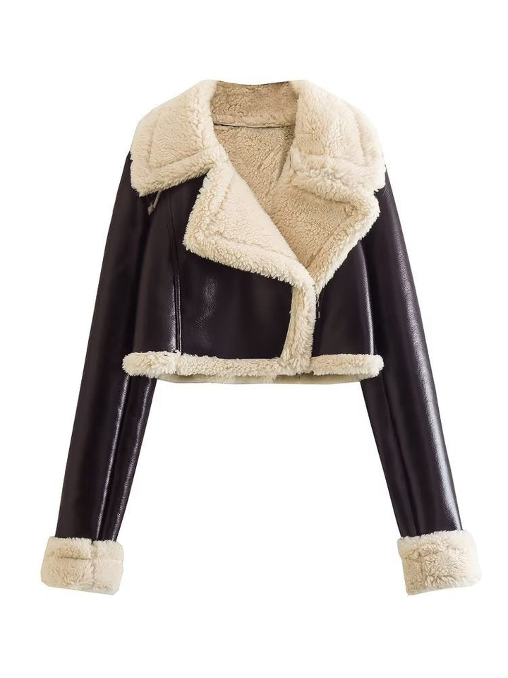 Lyreli™ - Fur-Neck Cropped Jacket