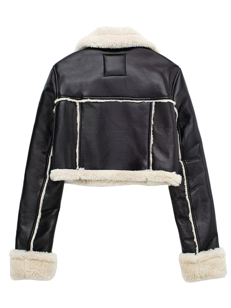 Lyreli™ - Fur-Neck Cropped Jacket