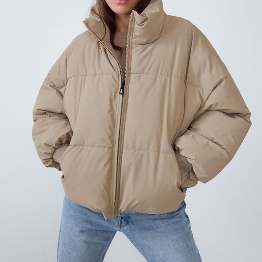 Lyreli™ - Collared Puffer Zipper Jacket