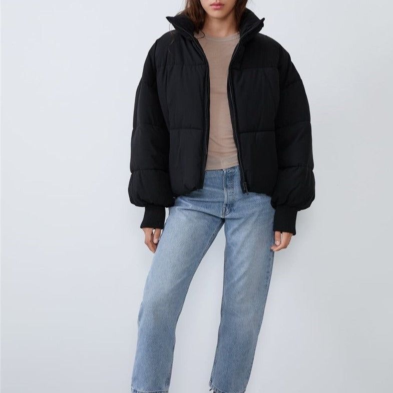 Lyreli™ - Collared Puffer Zipper Jacket