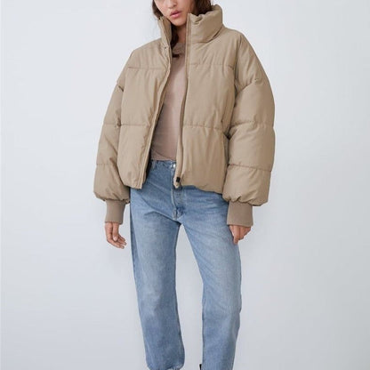 Lyreli™ - Collared Puffer Zipper Jacket