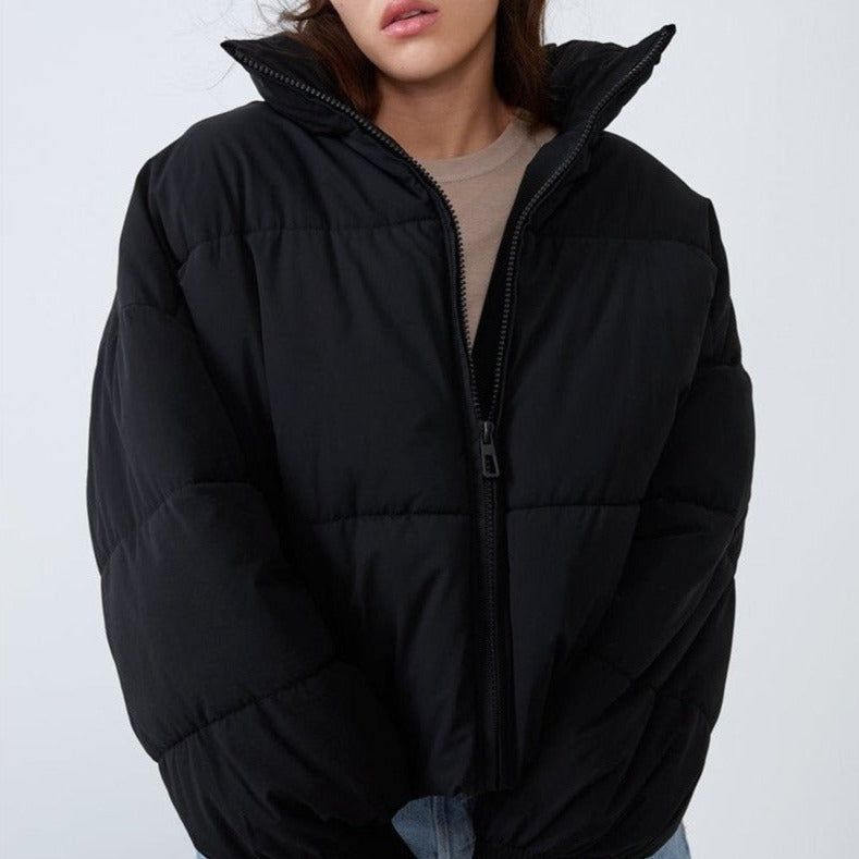 Lyreli™ - Collared Puffer Zipper Jacket