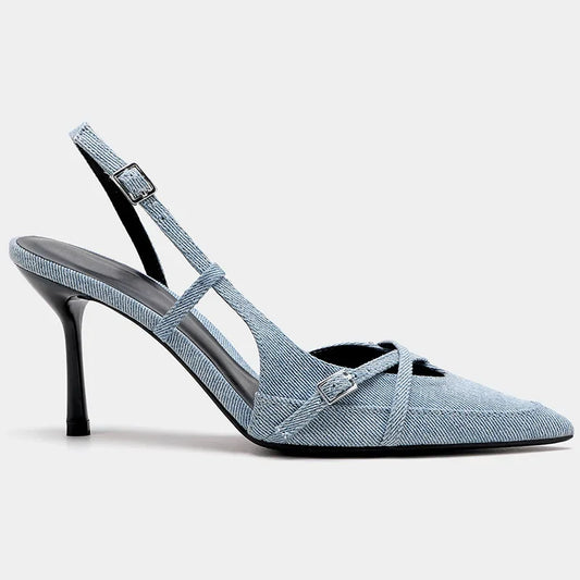 Lyreli™ - Denim Heels