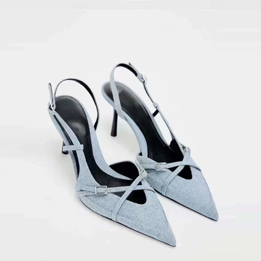 Lyreli™ - Denim Heels