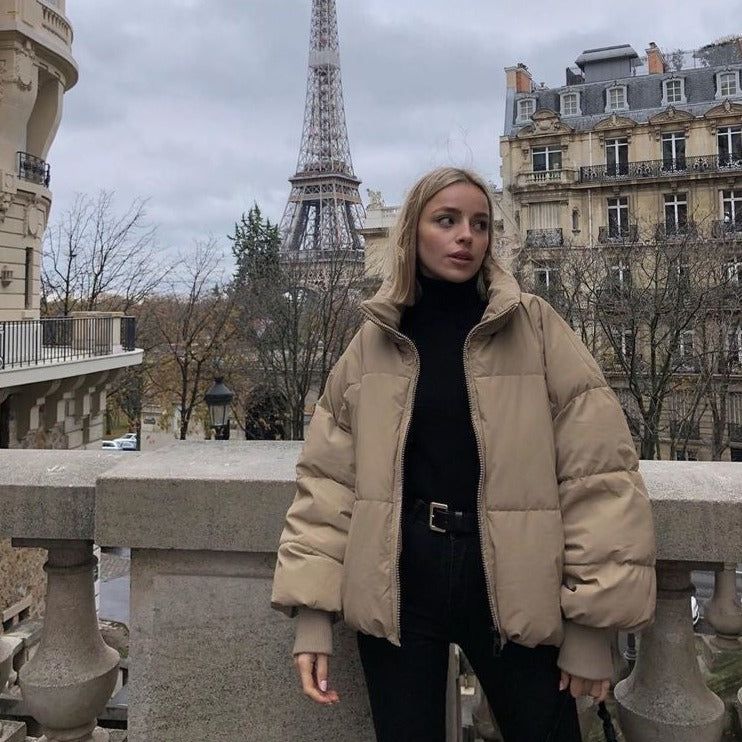 Lyreli™ - Collared Puffer Zipper Jacket