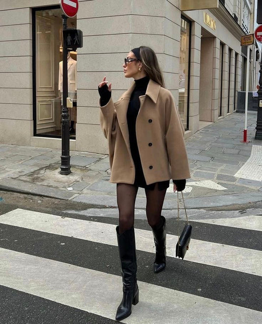 Lyreli™ - Oversized Buttoned Coat With Pockets