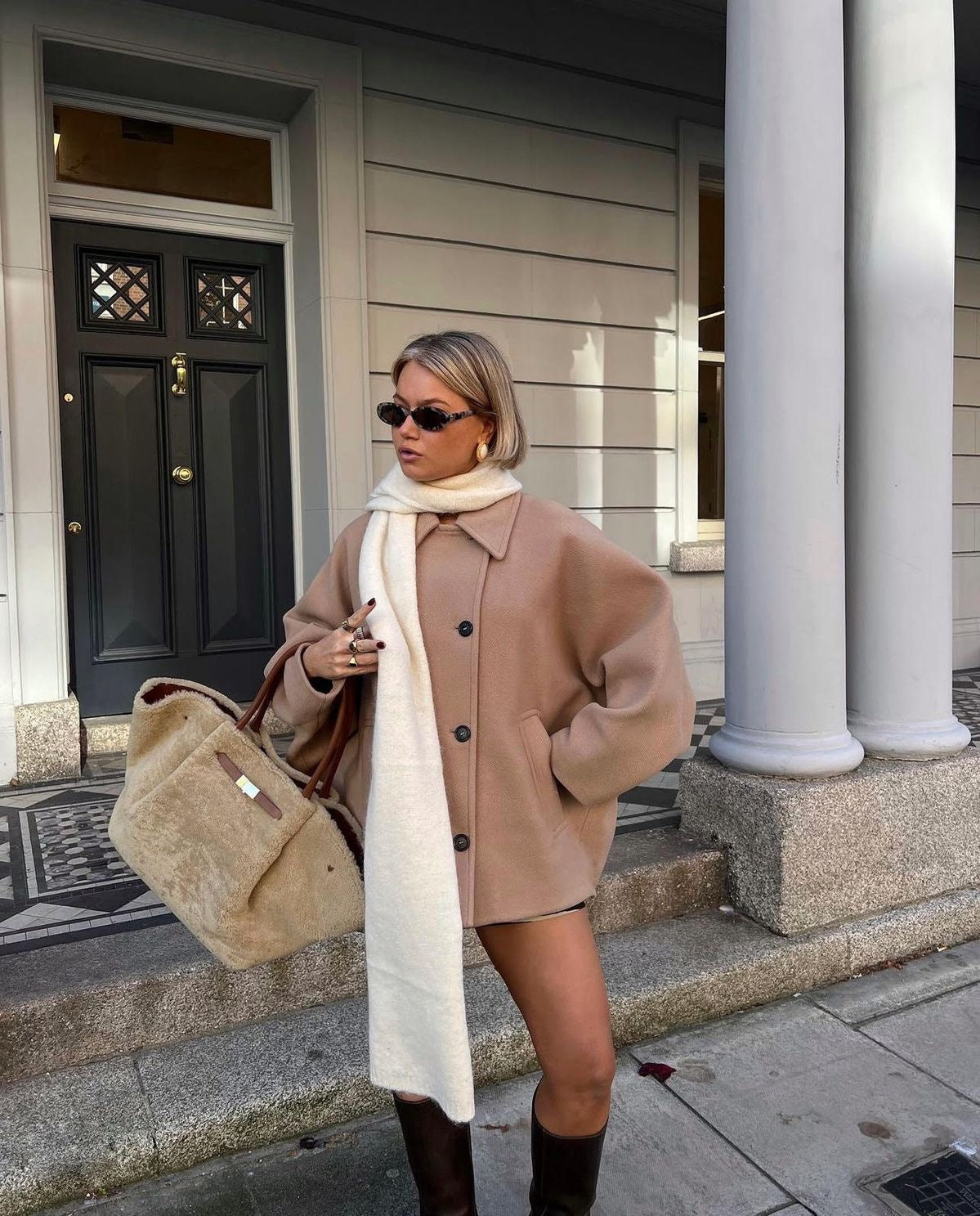 Lyreli™ - Oversized Buttoned Coat With Pockets