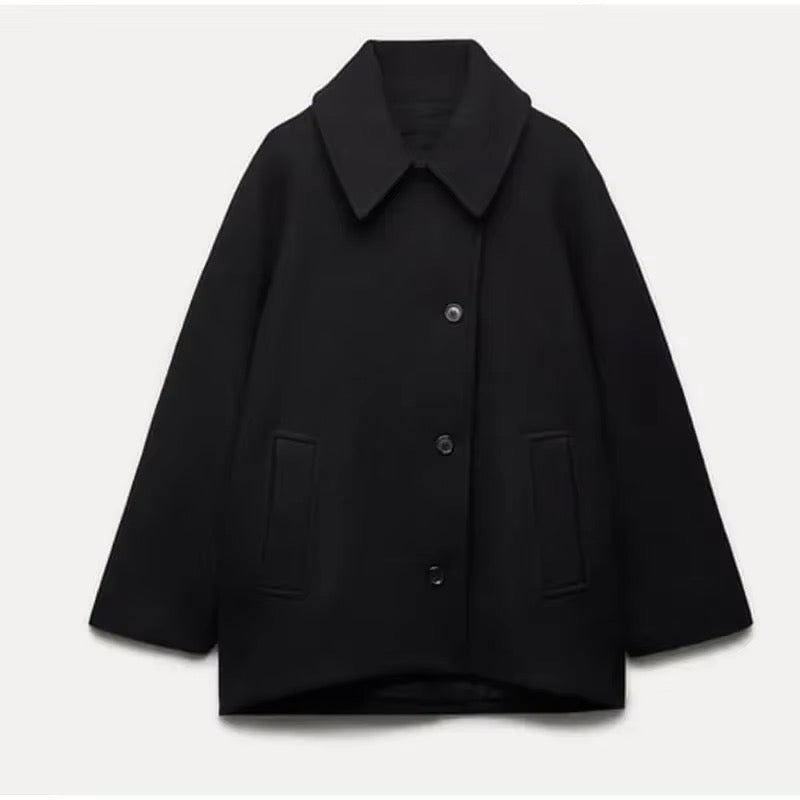 Lyreli™ - Oversized Buttoned Coat With Pockets