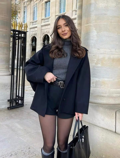 Lyreli™ - Oversized Buttoned Coat With Pockets