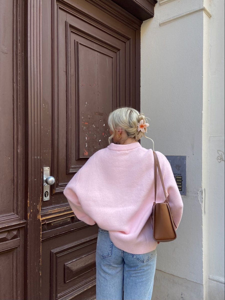 Lyreli™ - Oversized Soft Pink Sweater