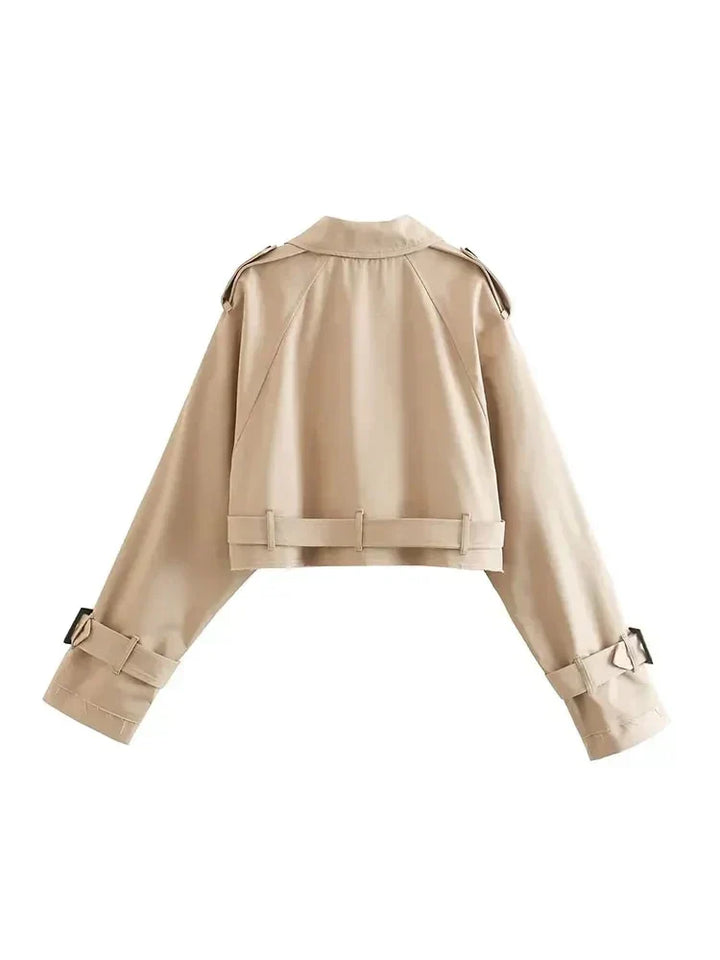 Lyreli™ - Cropped Belt Jacket