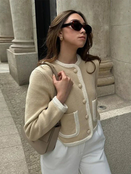 Lyreli™ - Contrast Tweed Cardigan