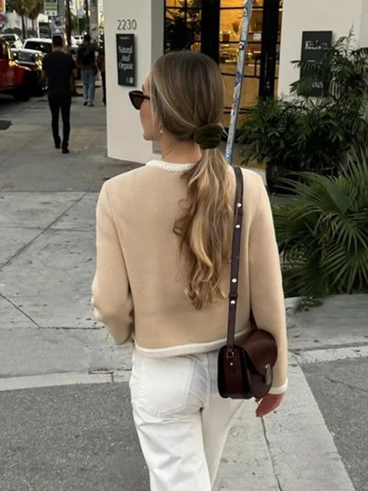 Lyreli™ - Contrast Tweed Cardigan