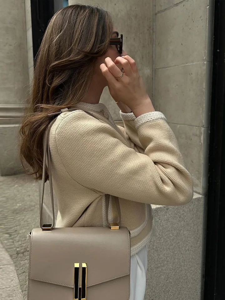 Lyreli™ - Contrast Tweed Cardigan