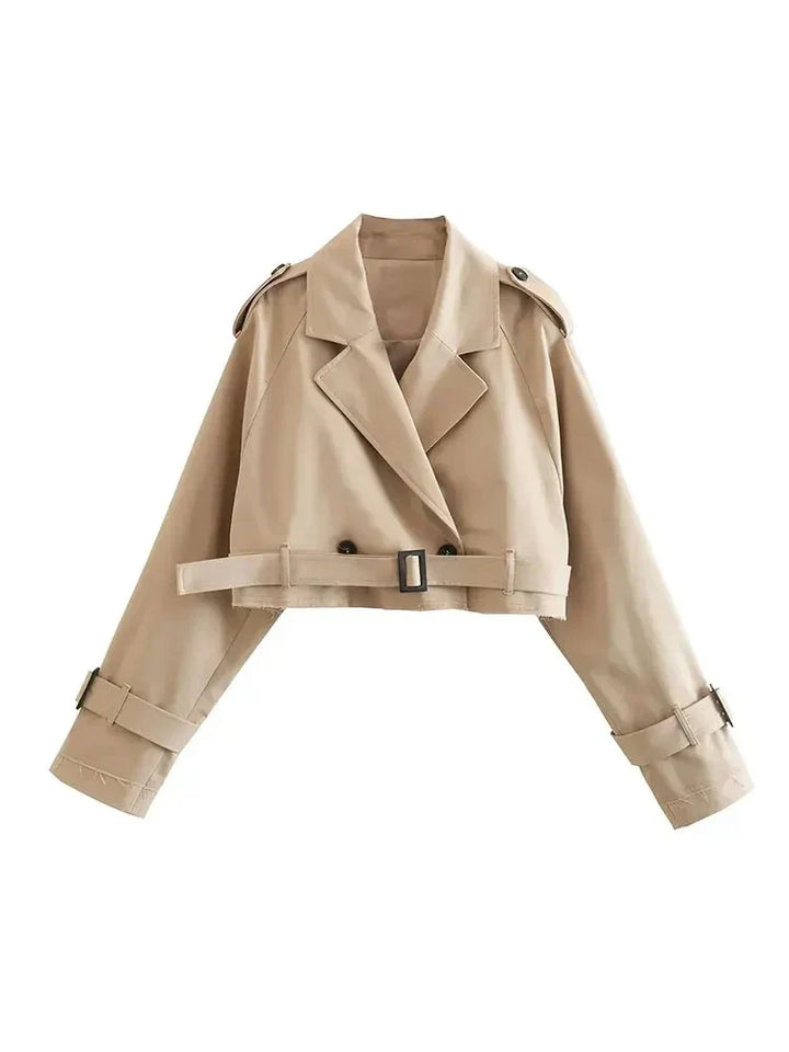 Lyreli™ - Cropped Belt Jacket