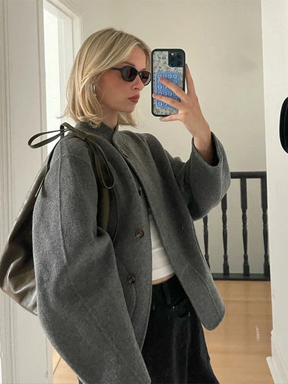 Lyreli™ - Oversized Wool Blend Coat