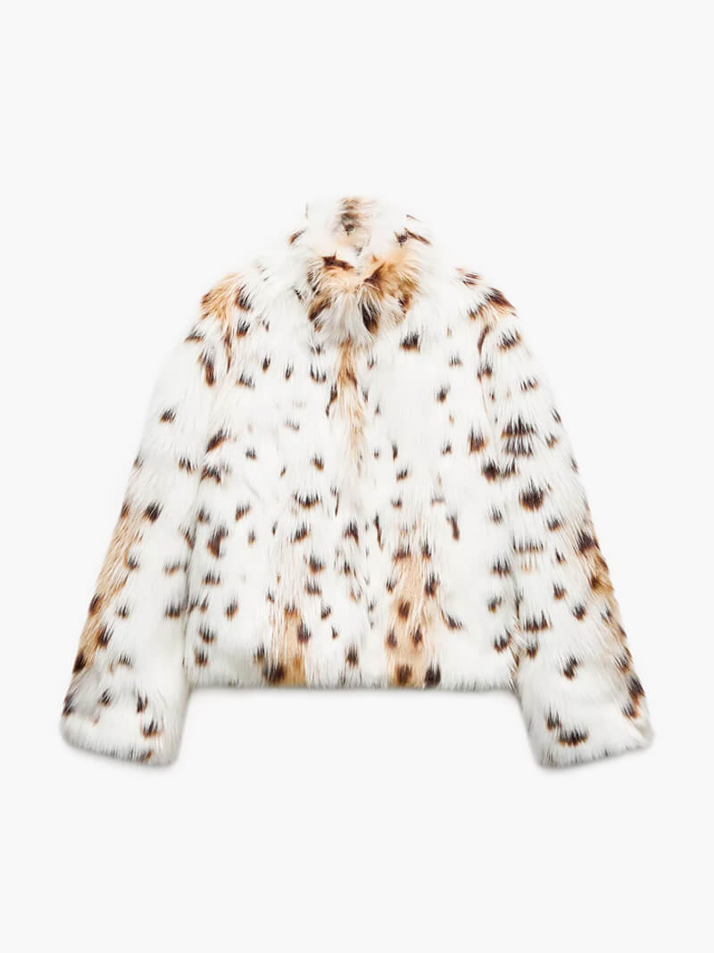 Lyreli™ - Leopard Print Fur Jacket