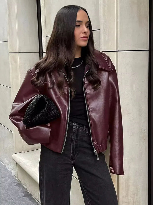Lyreli™ - Wine Zipper Jacket