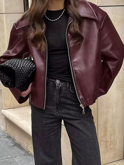 Lyreli™ - Wine Zipper Jacket