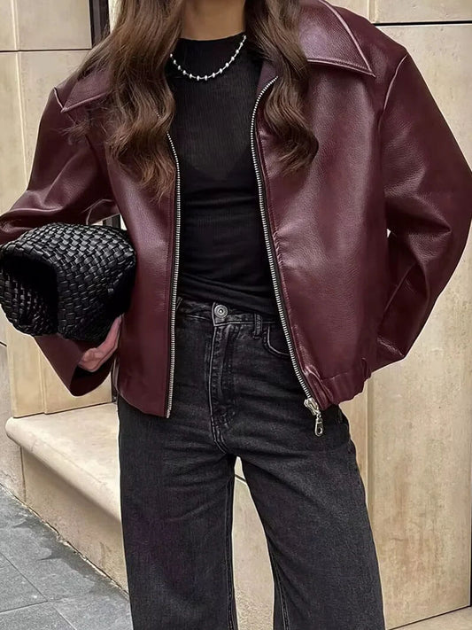 Lyreli™ - Wine Zipper Jacket