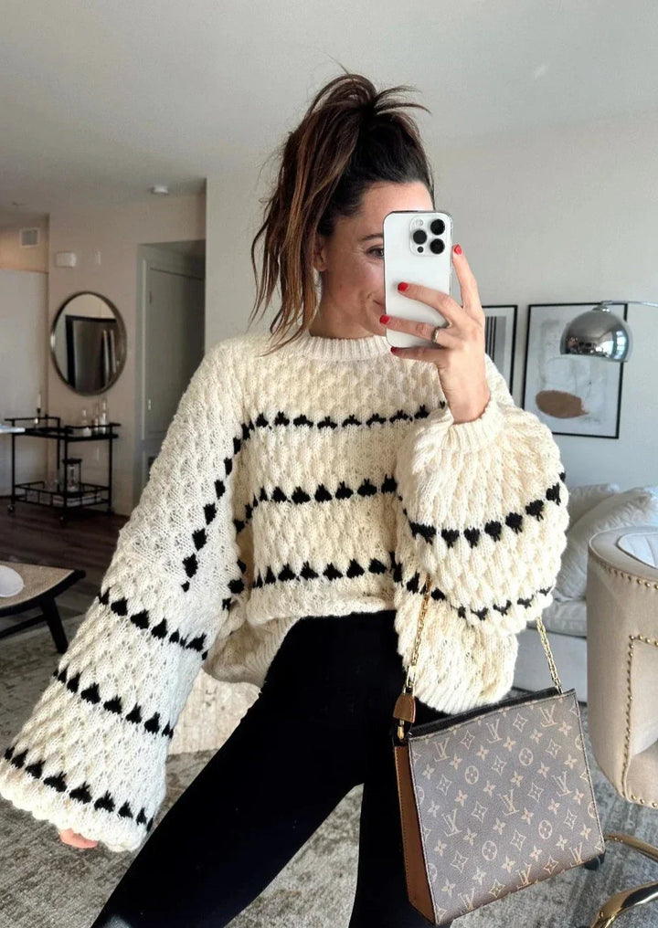 Lyreli™ - Puff Sleeves Pull-Over Sweater