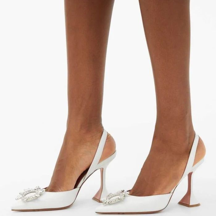 Lyreli™ - Pointed Toe Crystal Pumps Heels