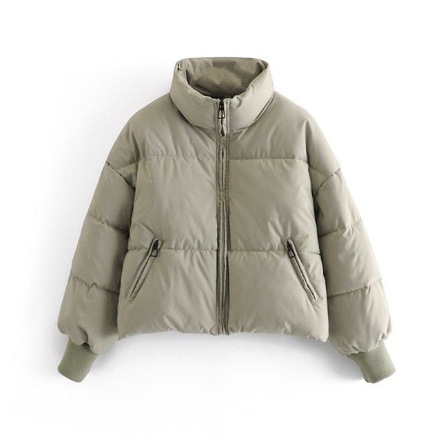 Lyreli™ - Collared Puffer Zipper Jacket