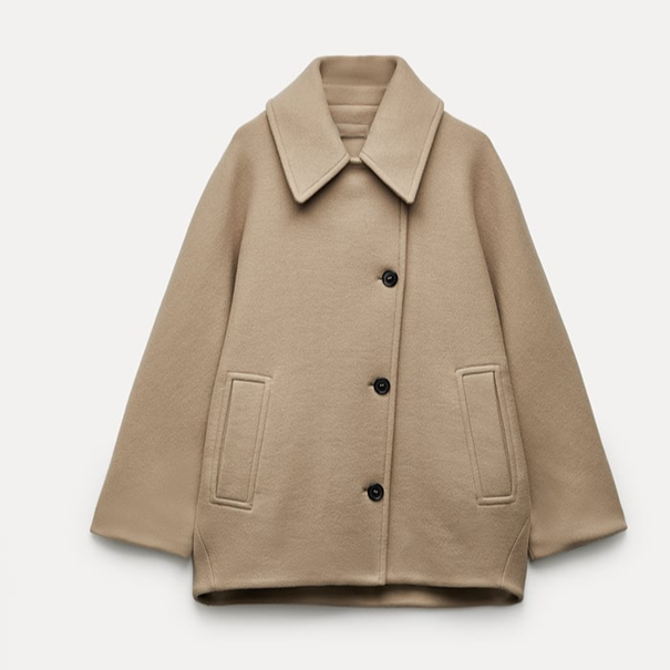 Lyreli™ - Oversized Buttoned Coat With Pockets
