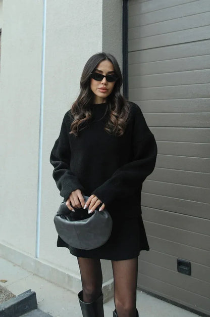 Lyreli™ - Knitted Straight Shirt Two-Piece Set