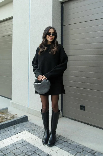 Lyreli™ - Knitted Straight Shirt Two-Piece Set